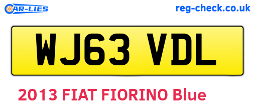 WJ63VDL are the vehicle registration plates.
