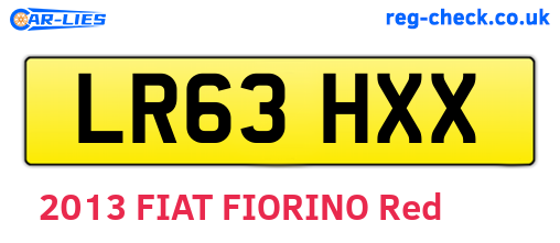 LR63HXX are the vehicle registration plates.