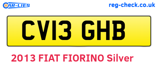 CV13GHB are the vehicle registration plates.