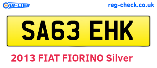 SA63EHK are the vehicle registration plates.