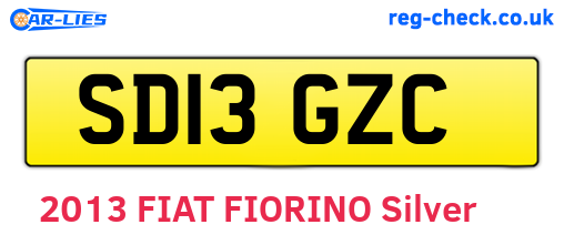 SD13GZC are the vehicle registration plates.