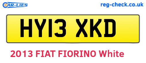 HY13XKD are the vehicle registration plates.