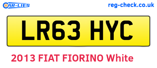 LR63HYC are the vehicle registration plates.