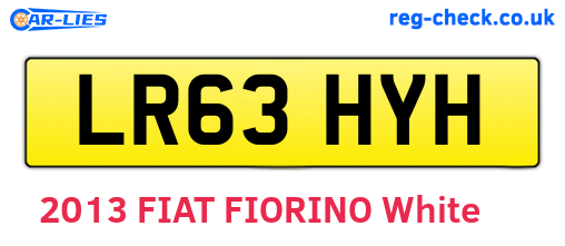 LR63HYH are the vehicle registration plates.