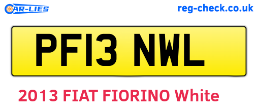 PF13NWL are the vehicle registration plates.