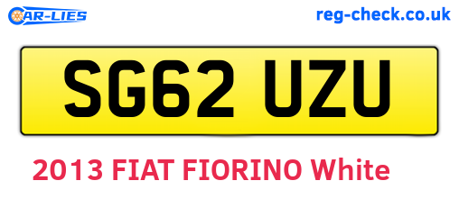 SG62UZU are the vehicle registration plates.