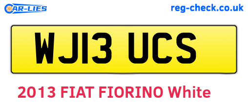 WJ13UCS are the vehicle registration plates.