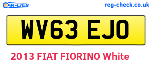WV63EJO are the vehicle registration plates.