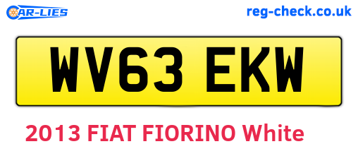 WV63EKW are the vehicle registration plates.