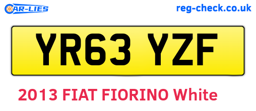 YR63YZF are the vehicle registration plates.