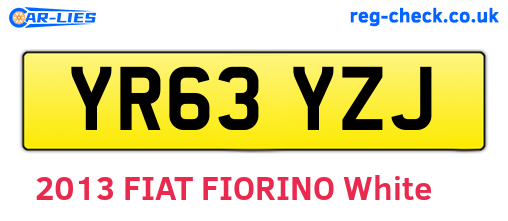 YR63YZJ are the vehicle registration plates.