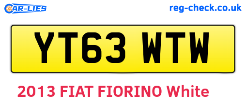 YT63WTW are the vehicle registration plates.