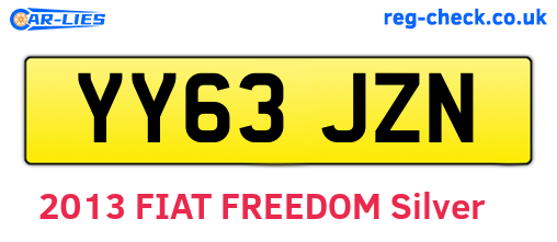 YY63JZN are the vehicle registration plates.
