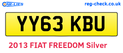 YY63KBU are the vehicle registration plates.