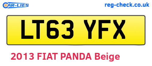 LT63YFX are the vehicle registration plates.