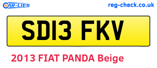 SD13FKV are the vehicle registration plates.