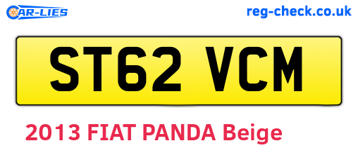 ST62VCM are the vehicle registration plates.