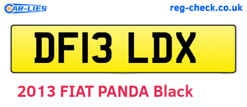 DF13LDX are the vehicle registration plates.