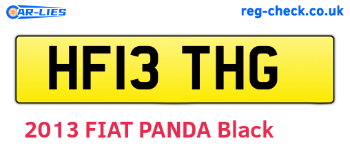 HF13THG are the vehicle registration plates.