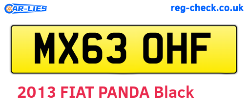 MX63OHF are the vehicle registration plates.