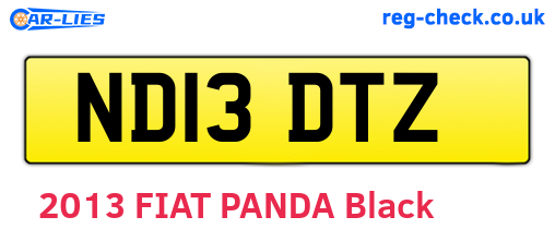 ND13DTZ are the vehicle registration plates.