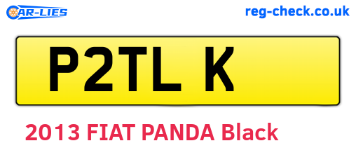 P2TLK are the vehicle registration plates.