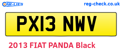 PX13NWV are the vehicle registration plates.