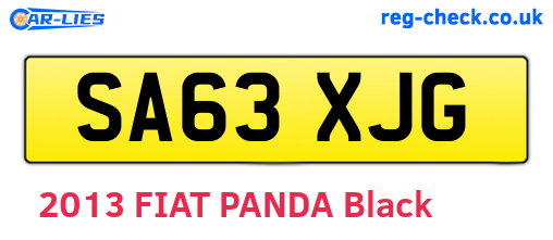 SA63XJG are the vehicle registration plates.