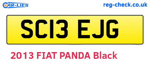 SC13EJG are the vehicle registration plates.