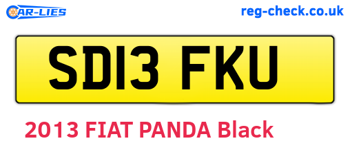 SD13FKU are the vehicle registration plates.