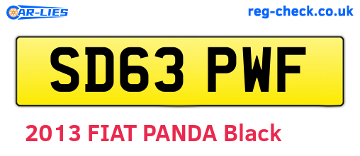 SD63PWF are the vehicle registration plates.