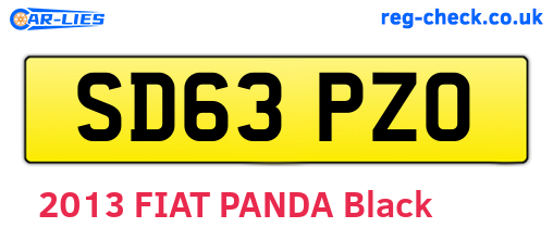 SD63PZO are the vehicle registration plates.