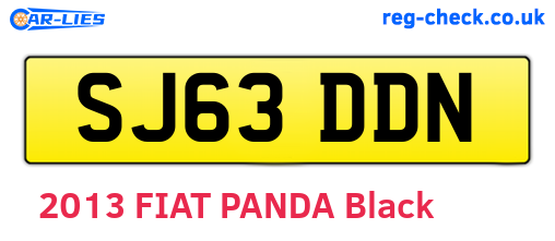 SJ63DDN are the vehicle registration plates.