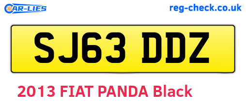 SJ63DDZ are the vehicle registration plates.