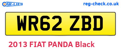 WR62ZBD are the vehicle registration plates.