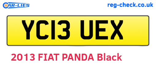 YC13UEX are the vehicle registration plates.