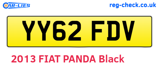 YY62FDV are the vehicle registration plates.
