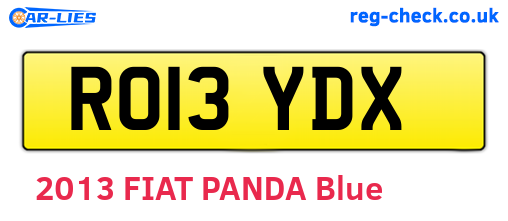 RO13YDX are the vehicle registration plates.