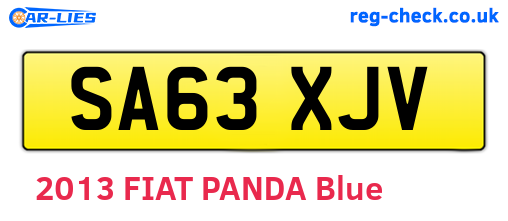 SA63XJV are the vehicle registration plates.