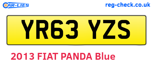 YR63YZS are the vehicle registration plates.