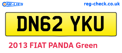 DN62YKU are the vehicle registration plates.