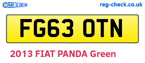 FG63OTN are the vehicle registration plates.