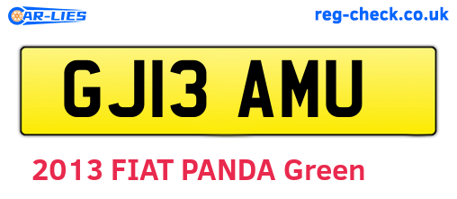 GJ13AMU are the vehicle registration plates.