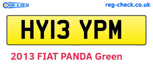 HY13YPM are the vehicle registration plates.