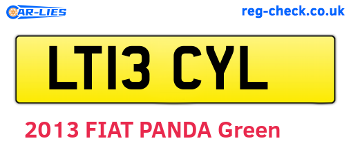 LT13CYL are the vehicle registration plates.