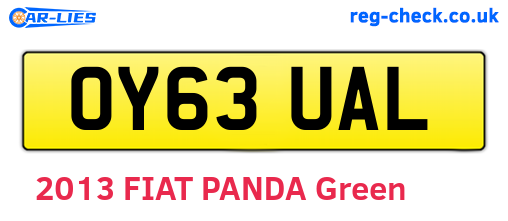 OY63UAL are the vehicle registration plates.