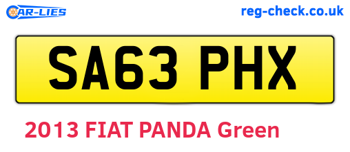 SA63PHX are the vehicle registration plates.
