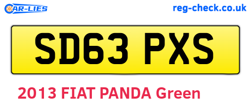 SD63PXS are the vehicle registration plates.