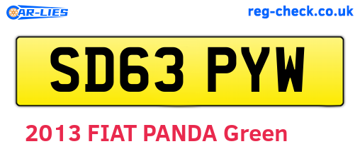 SD63PYW are the vehicle registration plates.
