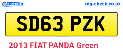SD63PZK are the vehicle registration plates.